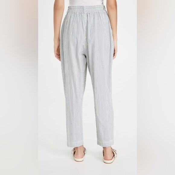 Free People Make A Stand Blue and White Striped Pant XS - Picture 5 of 10
